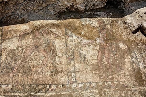 A 2nd century mosaic showing the labors of Hercules that was discovered in Larnaca.
