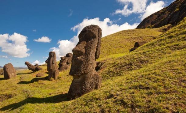 The maoi statues of Easter Island