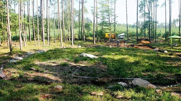 The mound under investigation near Czaplinek.