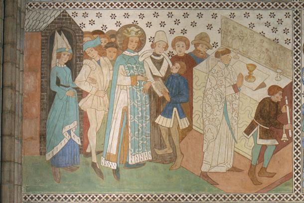 A mural in Uppsala Cathedral.