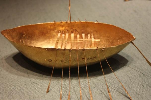 A piece from the Broighter Gold Hoard now in the National Museum of Ireland
