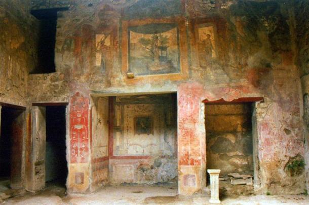 Fresco in a Roman villa from Pompeii