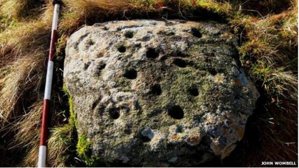 Arte antiguo roca rara en Escocia