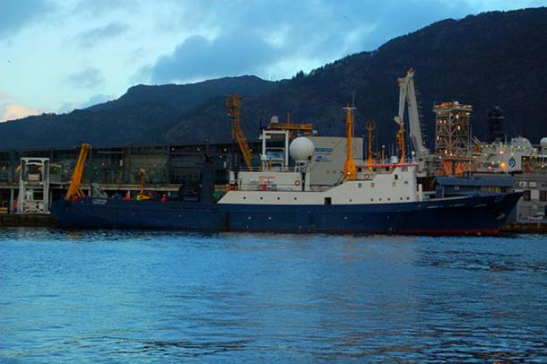 A research vessel, the L'Espoir in Bergen, Norway.