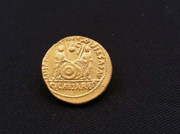 One of the Roman coins found in the shipwrecks (Image: Egyptian Ministry of Antiquities)