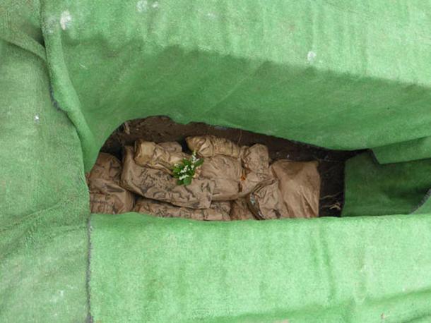 The skeletons were laid to rest together and a funeral was held before they were reburied.