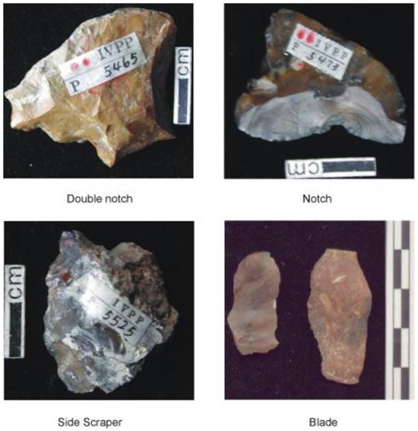 Ejemplos de herramientas de piedra encontradas en Nihewan 