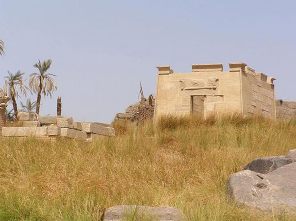 Ruins of the temple of Khnum, southern point of the island of Elephantine.