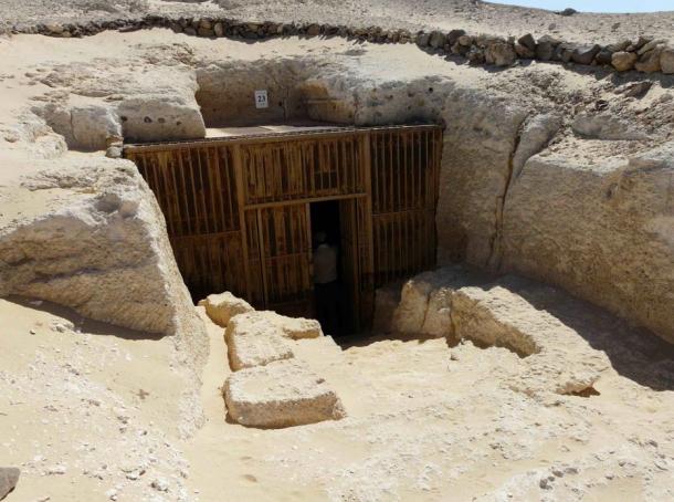 The entrance to the southern tombs at Amaran