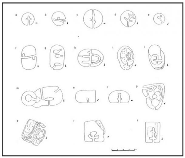 Planes de diferentes tipos de nuraghi