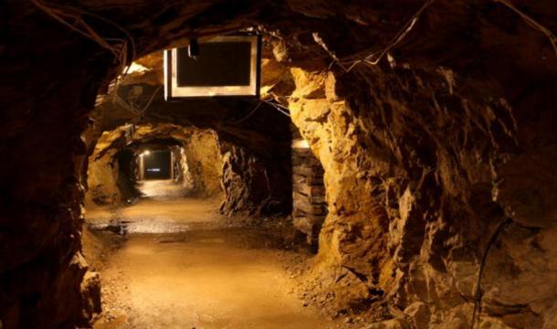 An underground tunnel, part of Nazi Germany "Riese" construction project under the Ksiaz castle in Poland