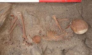A woman and her partner walking on Sanday Island in the Orkneys came across the skeleton of a child who died about 4,000 years ago.