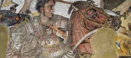 Mosaic depicting Alexander the Great fighting Darius III of Persia