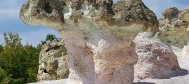 Stone ‘mushroom’ formations in Bulgaria. 