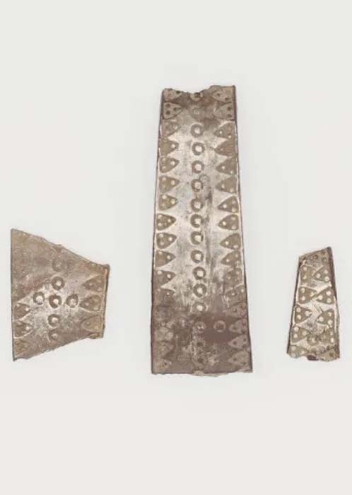 El tesoro vikingo de la Isla de Man incluía este brazalete de plata decorado. (Patrimonio Nacional de la Isla de Man)