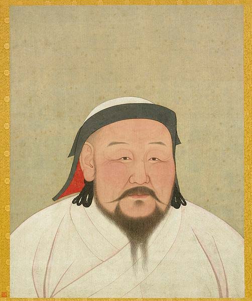 A painting of Shizu, better known as Kublai Khan, as he would have appeared in the 1260s (although this painting is a posthumous one executed shortly after his death in February of 1294, by a Nepalese artist and astronomer Anige). (Public Domain)