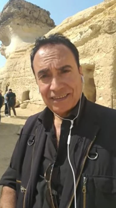 Reda Abdel Halim, director of public          relations for the Giza Pyramids district at the Egyptian          Ministry of Tourism and Antiquities has claimed that there is a          second sphinx. (Facebook / Cairo24)