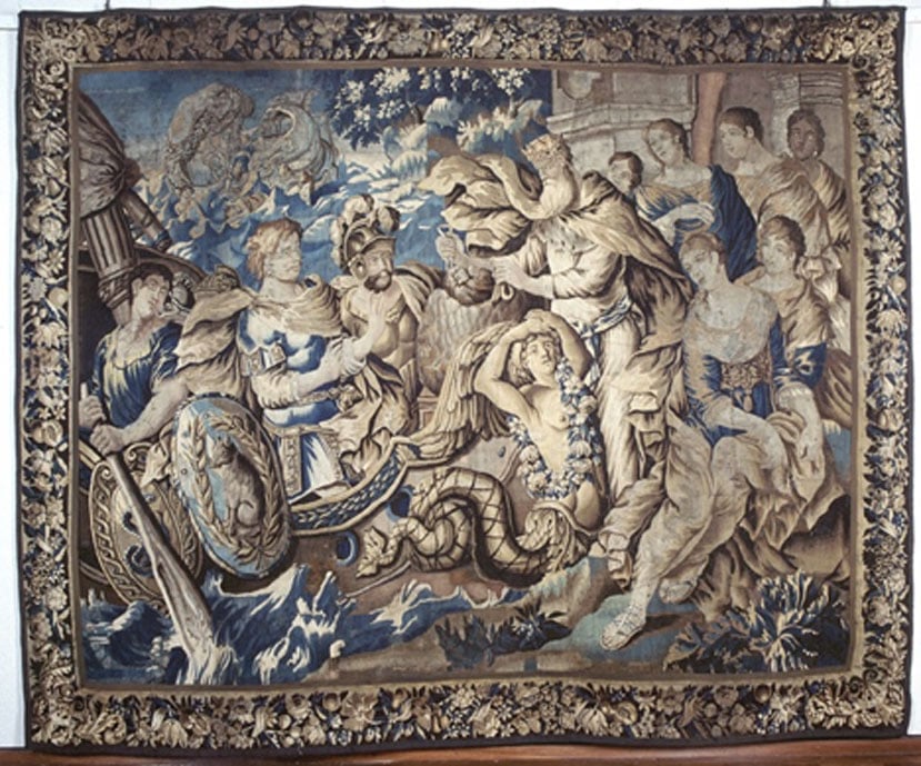 Aeolus and Odysseus Tapisserie de basse lisse, Aubusson vers 1650, d'après Isaac Moillon (Cité tapisserie / CC BY-SA 3.0)