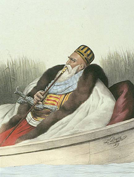 Ali Pasha of Janina Hunting on Lake Butrinto (1825), Louis Dupré