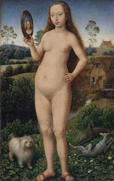 Allegory of Vanity by Hans Memling (c. 1490). (Museum of Fine Arts of Strasbourg)