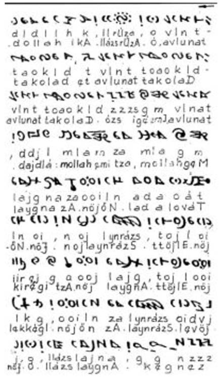 Parte del intento de Attila Nyiri de descifrar el Códice Rohonc