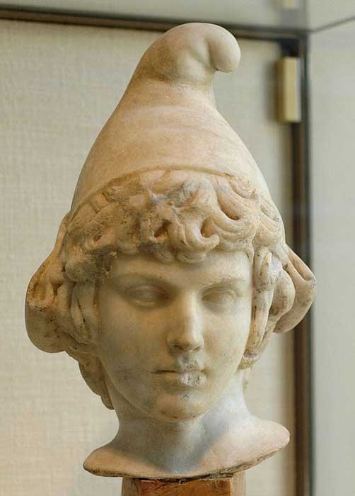 Buste of Attis as a child, wearing the Phrygian cap. 