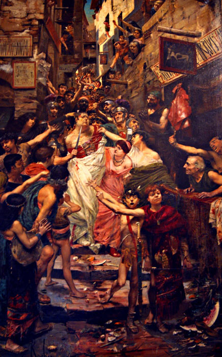 El emperador romano Aulo Vitelio fue decapitado y su cabeza desfiló por Roma. (Dominio publico)
