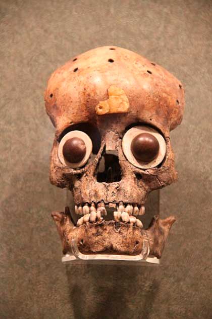 Máscara de calavera azteca, Museo Nacional de Antropología, Ciudad de México. (Gary Todd/CC por SA 1.0)