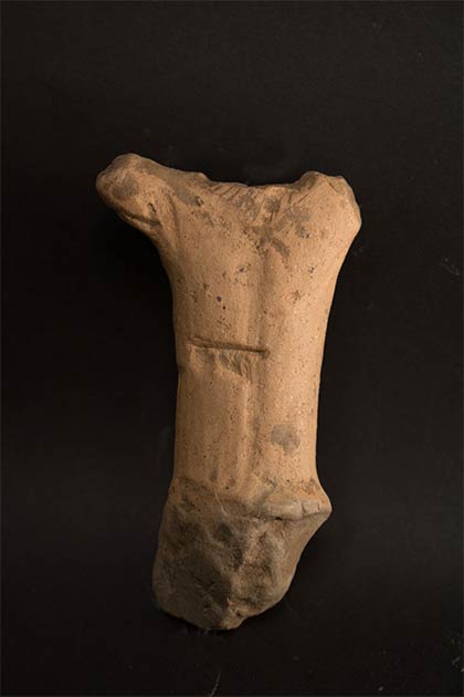 Back of the Stone Age Venus of Egerszeg torso recently unearthed in Hungary. (Göcsej Museum)