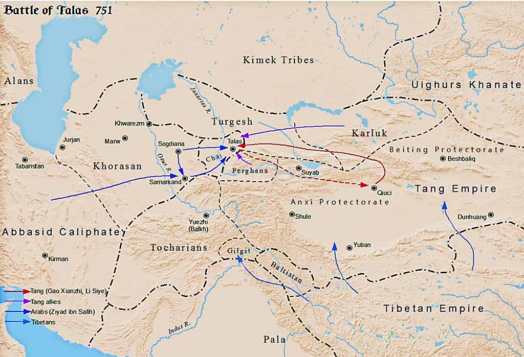 The Battle of Talas July 751  (SY -/CC BY-SA 4.0)
