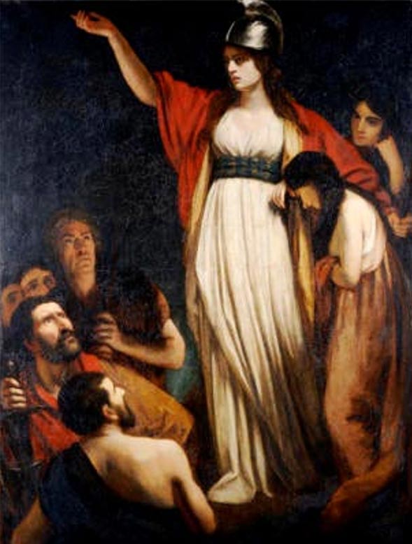Boudicca Haranguing the Britons’ by John Opie. 