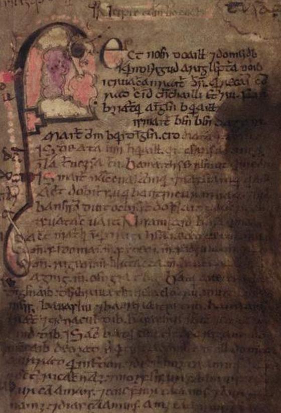 Folio 53 from the Book of Leinster. Lebor Gabála Érenn is recorded in more than a dozen medieval manuscripts and the Book of Leinster is just one of the primary sources of text. 