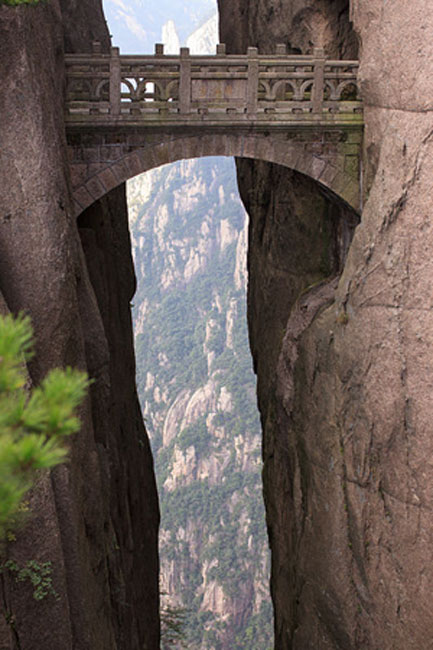 Bridge of Immortals, also known as Fairyland Bridge, Huangshan, Anhui, China.