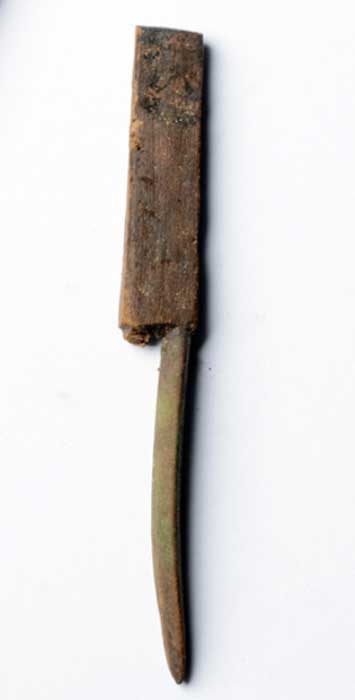 Broken wooden comb, found in the burial 21. (Institute for the History of Material Culture)