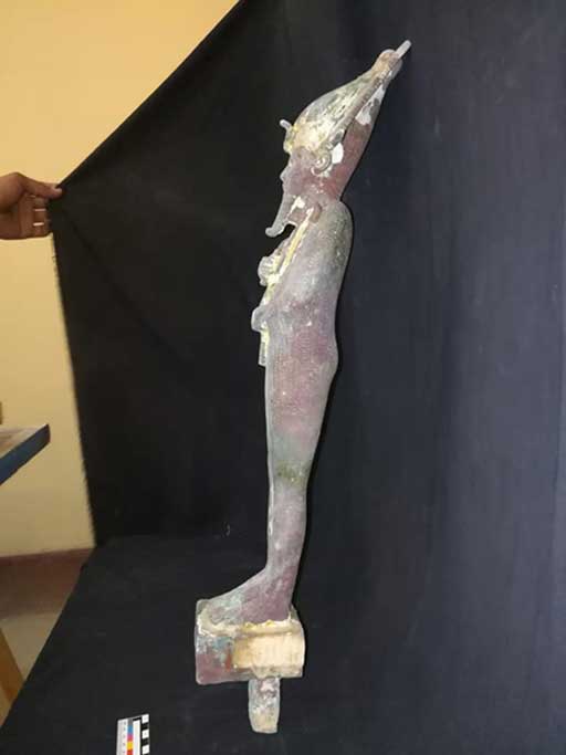 Restoration Work Uncovers Statuette of Osiris Secreted in Pyramid Wall Bronze-Osiris-statuette-found-at-Djoser