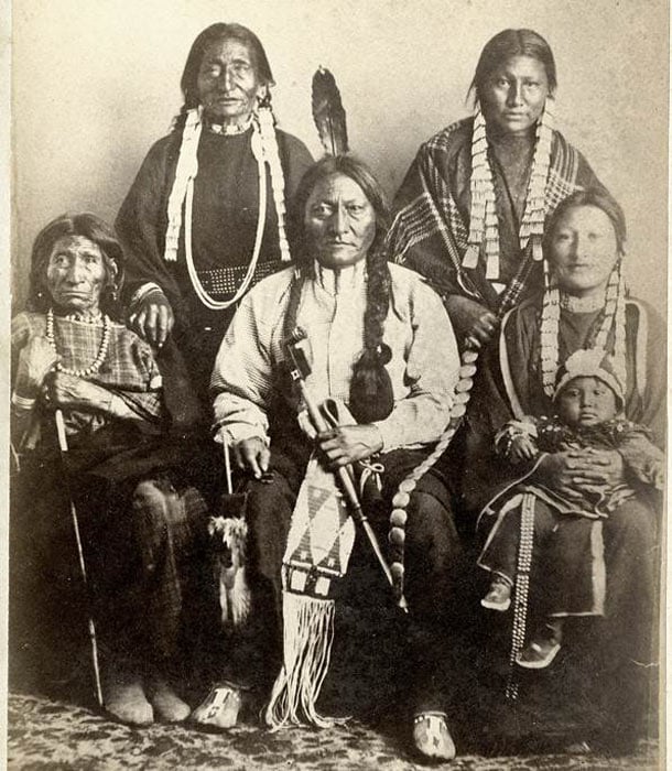 Sitting Bull and family 1881 at Fort Randall. (Von Bern / Public domain)
