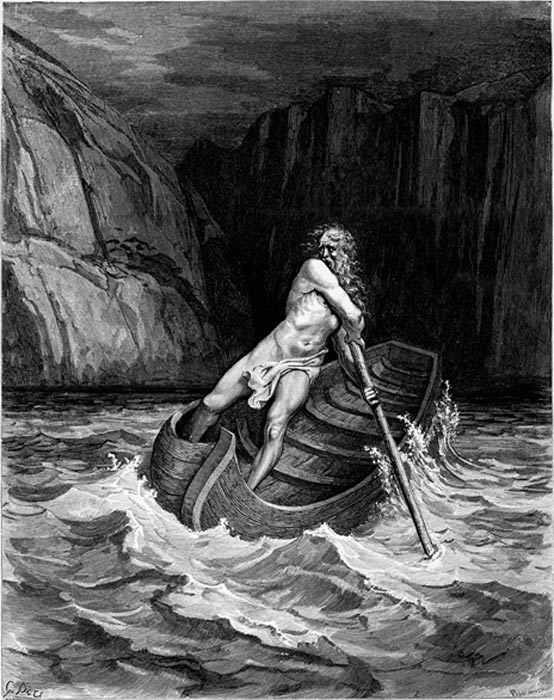Charon, an illustration for Dante’s Divine Comedy by Gustav Doré. 