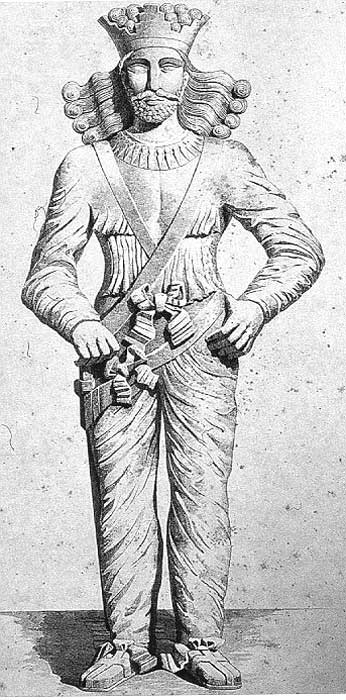 The Colossal Statue of Shapur I, Restored by George Rawlinson, 1876