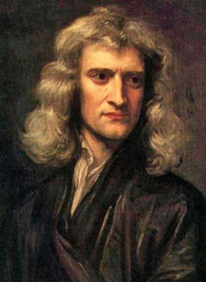 Copy of a portrait of Sir Isaac Newton by Sir Godfrey Kneller (1689) (Public Domain) 