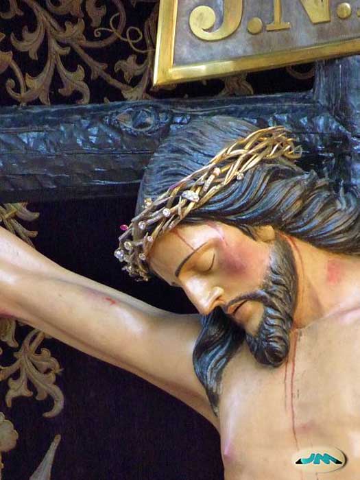 Detail of the Cristo de la Victoria in Vigo, Spain. 