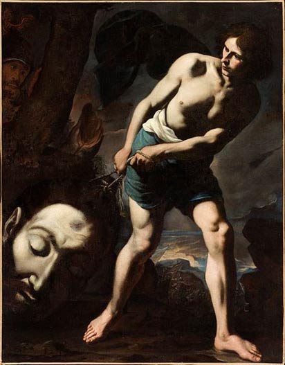 David with the head of Goliath, Andrea Vaccaro (1635) (Wikimedia Commons)