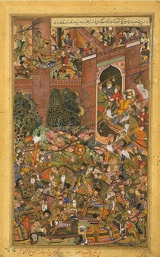 The Defeat of Baz Bahdur by the Mughal Troops (1590-1595) Jagan, Kabu