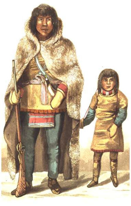 The Dene are descendants of the Yellowknife Indians (pictured). Source: Public Domain