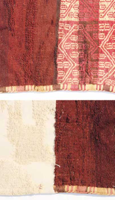 Detail of the restored textiles. (Museo Regional de Iquique)