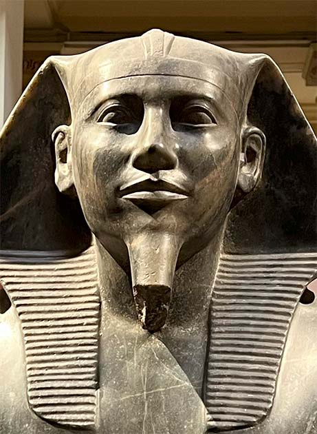 Diorite sculpture of Khafre. Egypt Museum, Cairo Egypt. (Cliff Dunning)