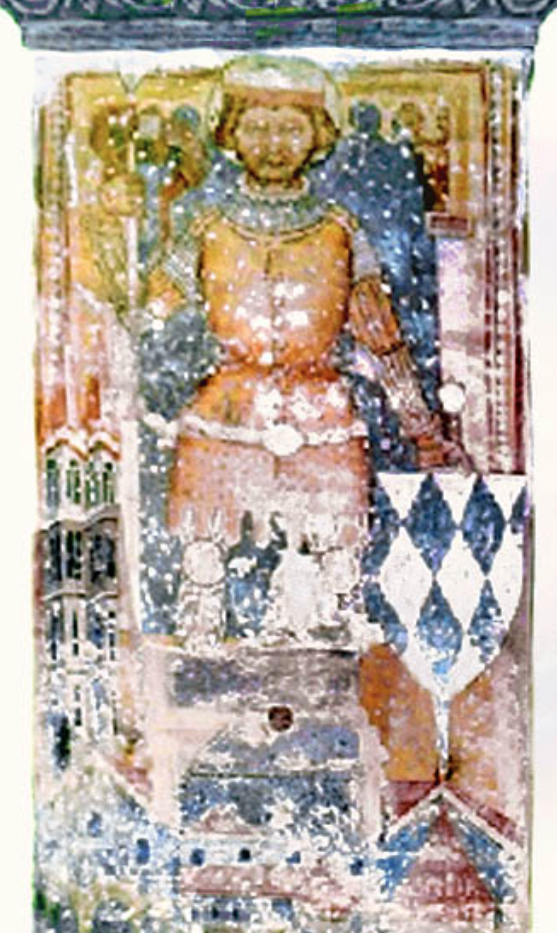 Domitian depicted in a 1429 fresco, Millstatt Abbey Church 