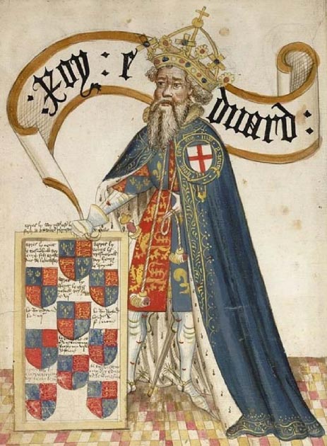 Edward III as head of the  Order of the Garter. (Public Domain)