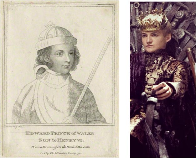 Edward of Westminster (Wikimedia Commons) and  Joffrey (Bora Bora/Flickr)