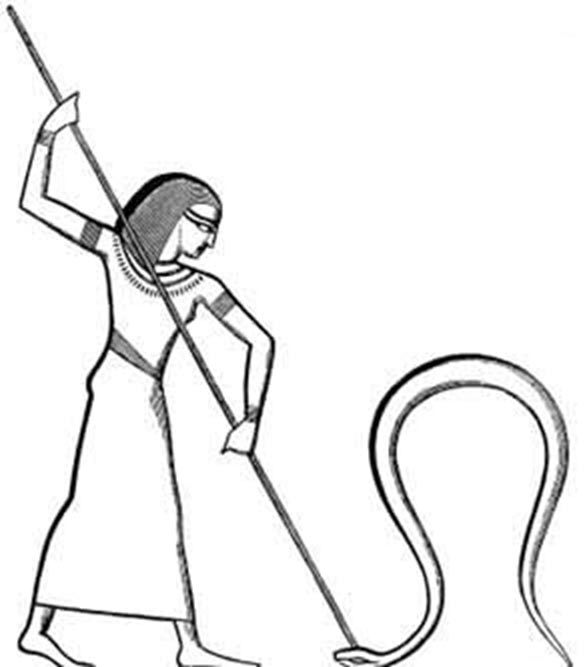 Diosa egipcia aprovechando la energía de la serpiente.