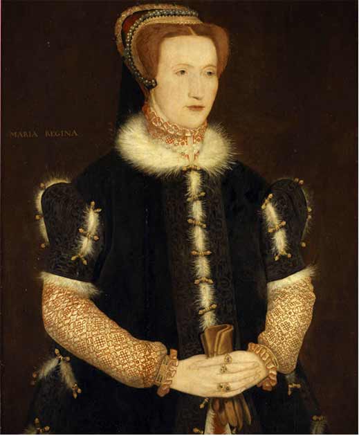 Bess of Hardwick (later Elizabeth, Countess of Shrewsbury) as Mistress St Lo in the 1550s by an unknown artist. The later inscription incorrectly identifies her as Mary I. (Public domain)
